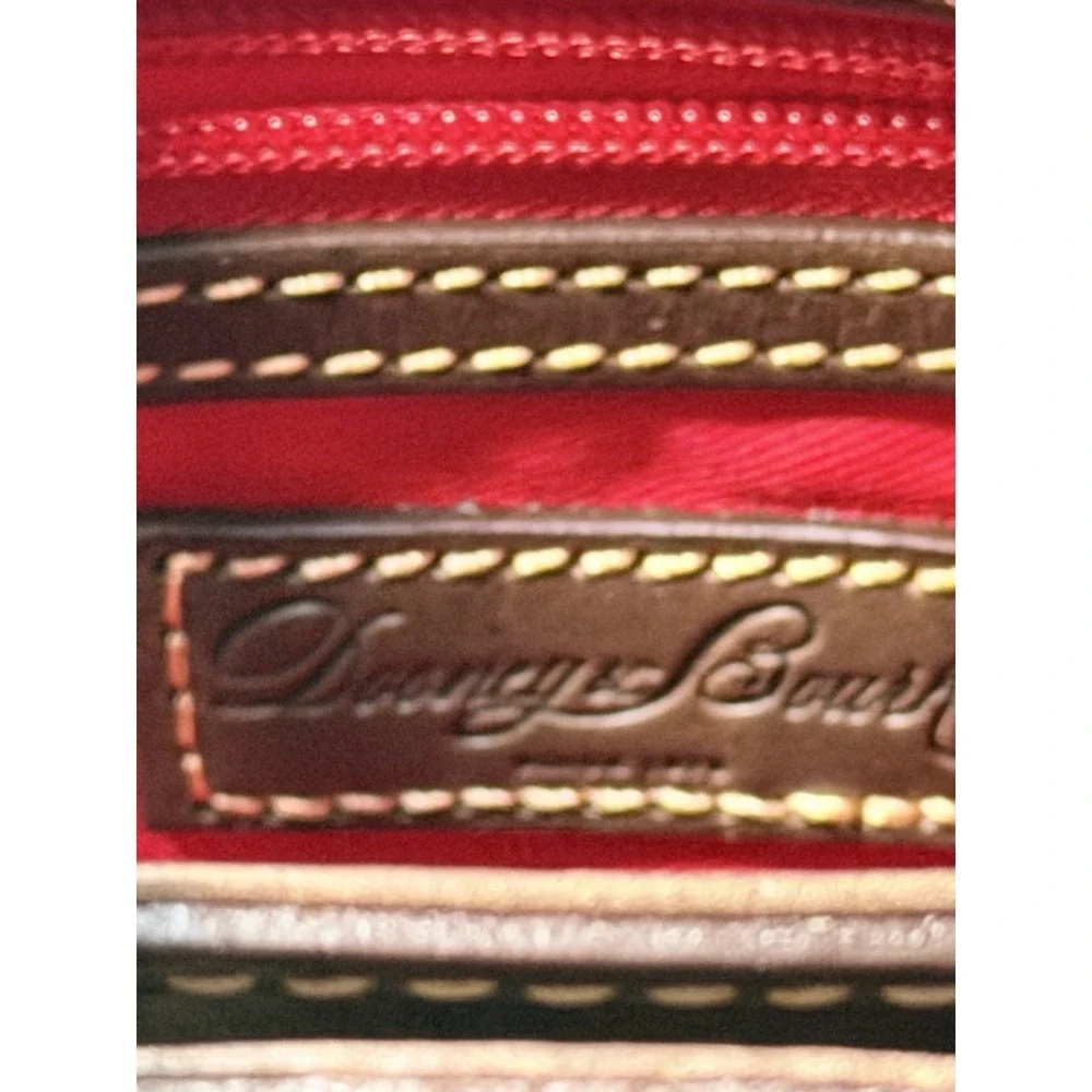 Dooney & Bourke Ostrich Embossed Leather Satchel Crossbody Gray Bag (A2961)‎